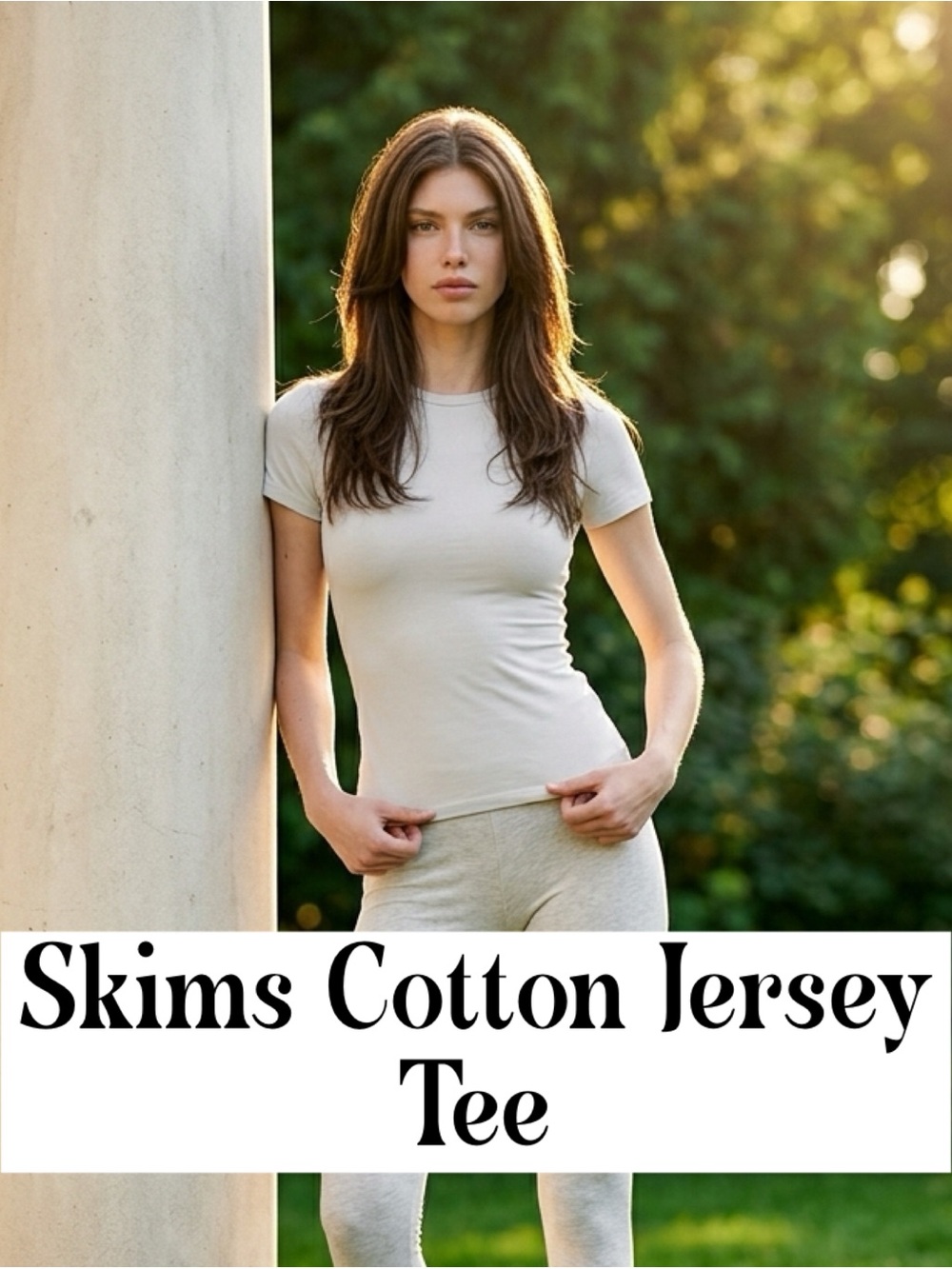 Skims Cotton Jersey TShirt Marble New
